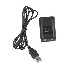 Bateria recargable para XBOX 360 con cable cargador USB o