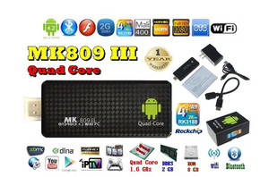 MK809III Android 4.2 Quad Core TV Box Mini PC with WiFi/ HDMI /Bluetooth (CPU RK3188 1.6GHz RAM 2GB NAND Flash 8GB)